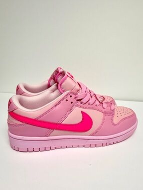 Nike Dunk Low Two-Tone Pink with Hot Pink Swoosh